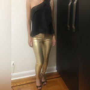 Zara trafaluc jeans, size S, gold color